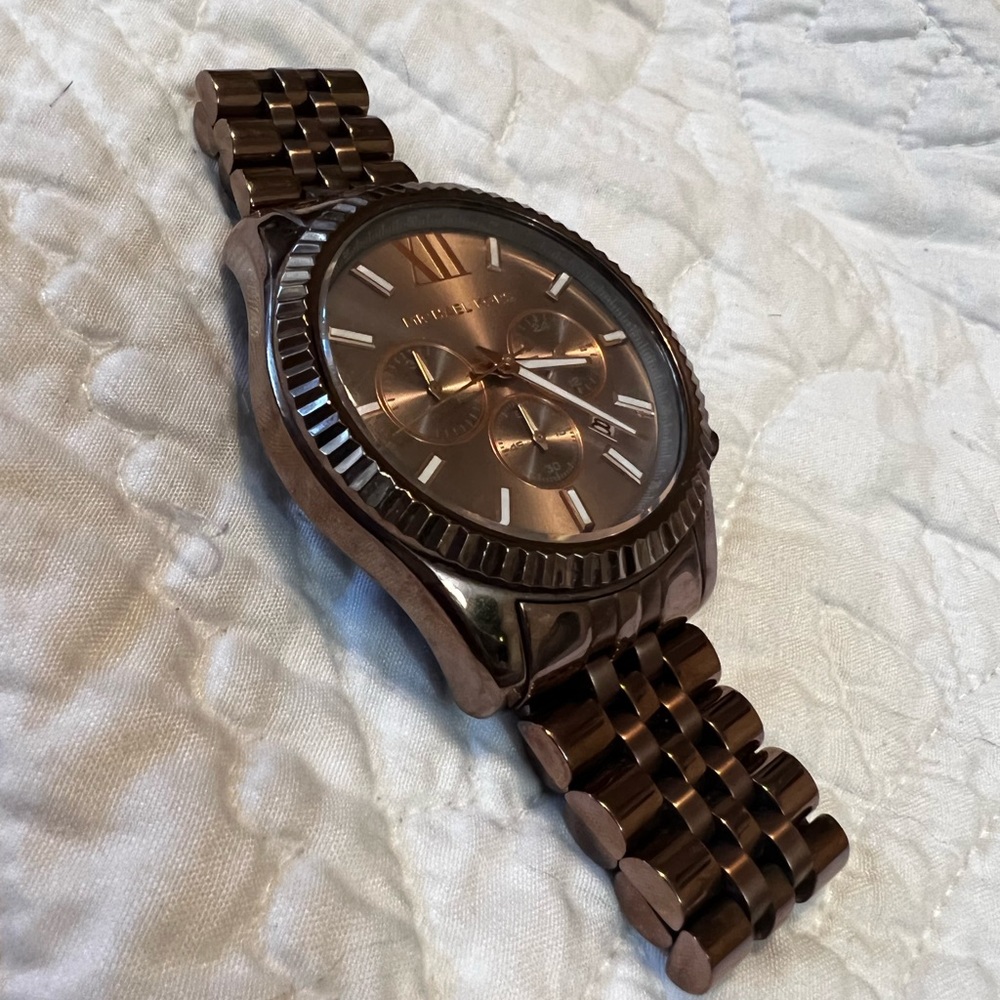 Mens Michael Kors Chocolate Watch - Picture 6 of 6